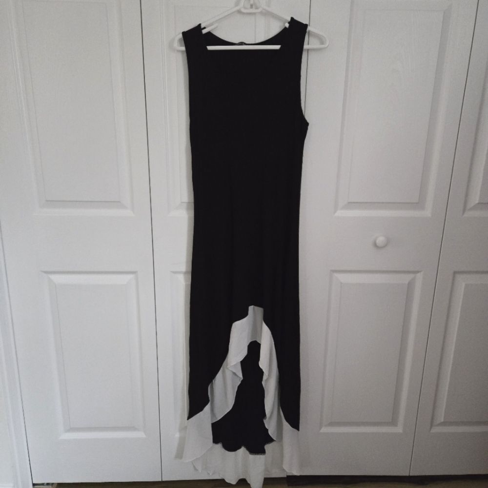 Double Zero Elegant Black and White Sleeveless Dress Womens Size Large